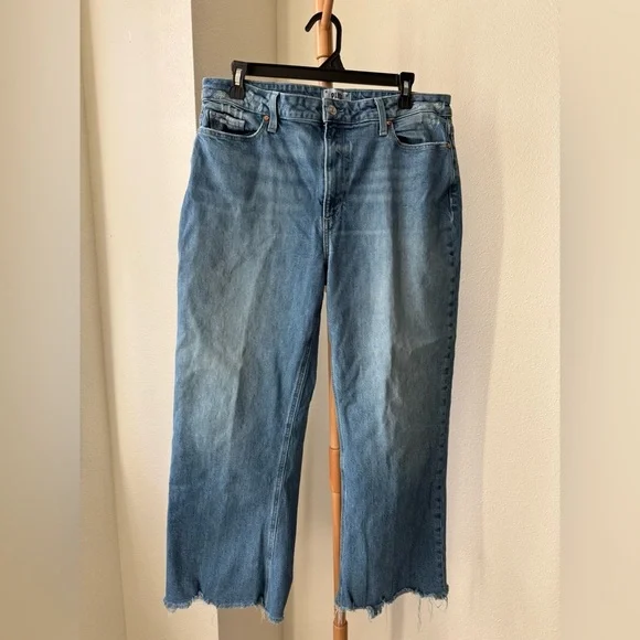 Paige Designer Blue Denim Leenah Ankle High Rise Jeans Women’s Size 32 - Picture 2 of 7